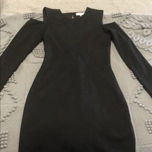 Black Cold Shoulder Parker Dress